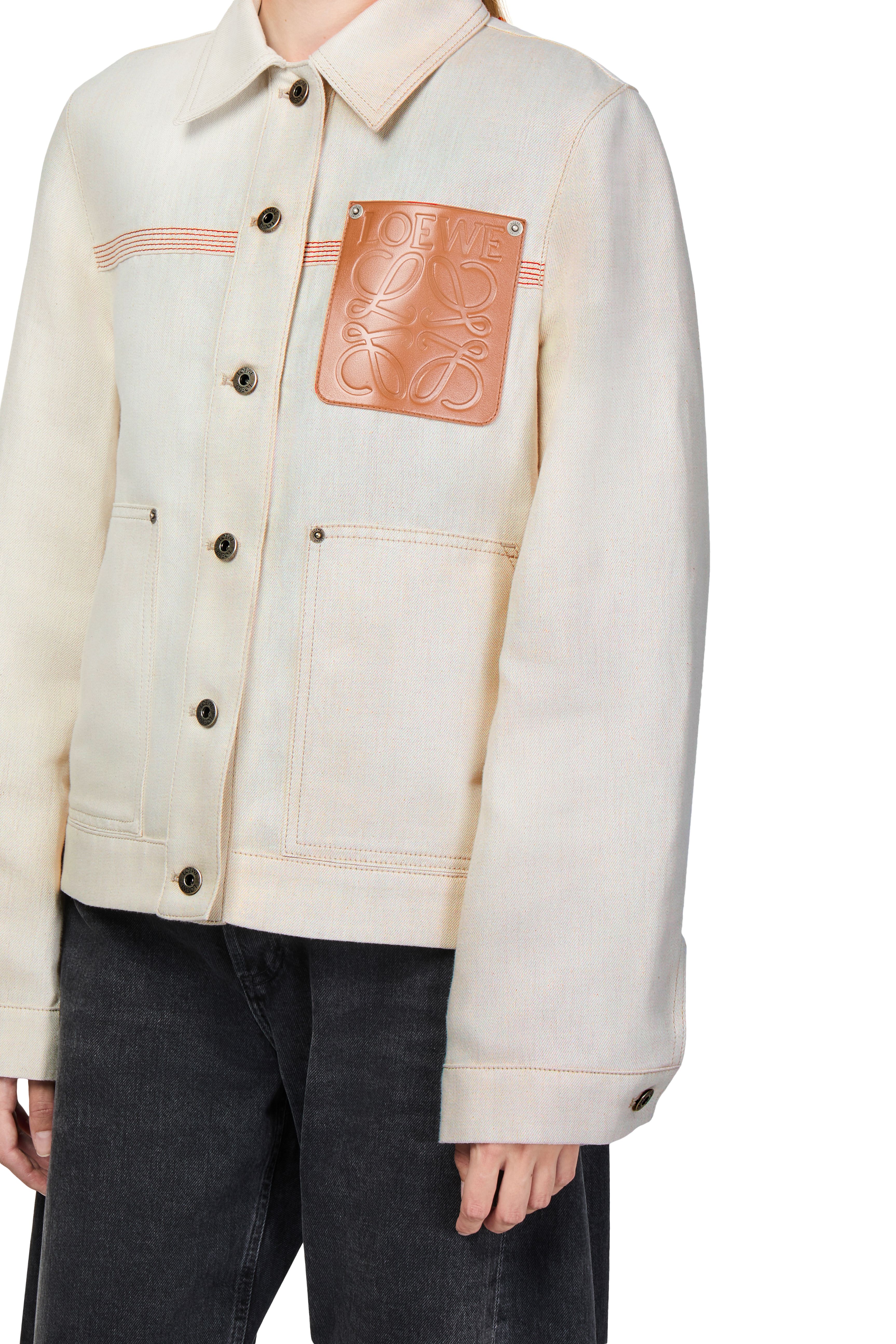Workwear jacket in cotton and linen thumbnail 4