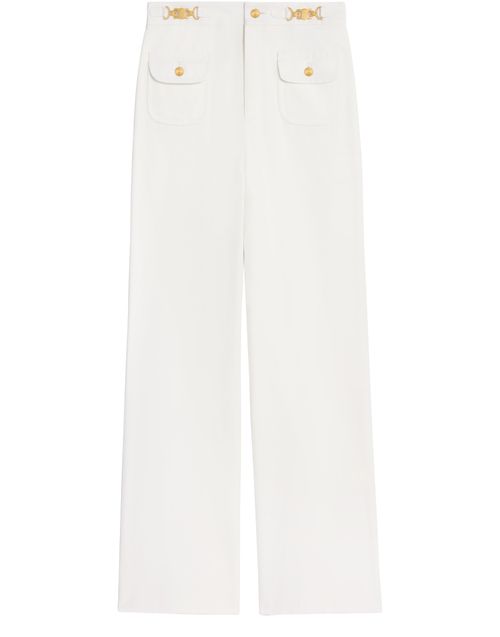 CELINE Pantalon gourmettes en gabardine de coton