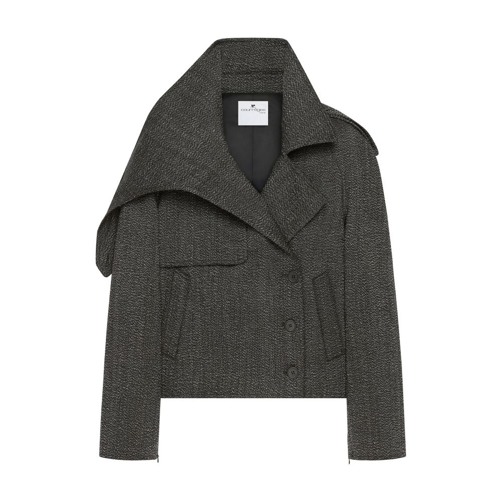 Oblique caviar wool coat thumbnail 7