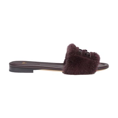 Fendi Wide-band Slides In Purple