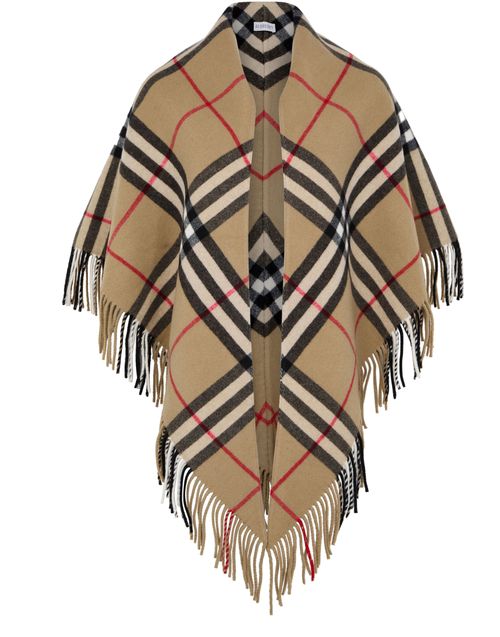 BURBERRY Large checked cape