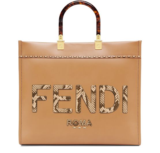 medium Sunshine denim tote bag, FENDI