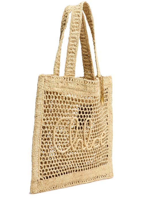 CHLOE Summer Banana crochet tote bag