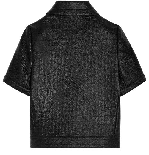CELINE Cropped chelsea jacket in lacquered tweed
