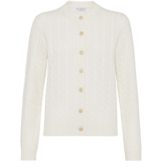 モニーレ付き カシミア製 カーディガン レディース | BRUNELLO  