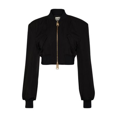 Khaite Reggie Cropped Jacket In Black