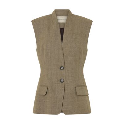 Camilla And Marc Halden Sleeveless Jacket In Gray
