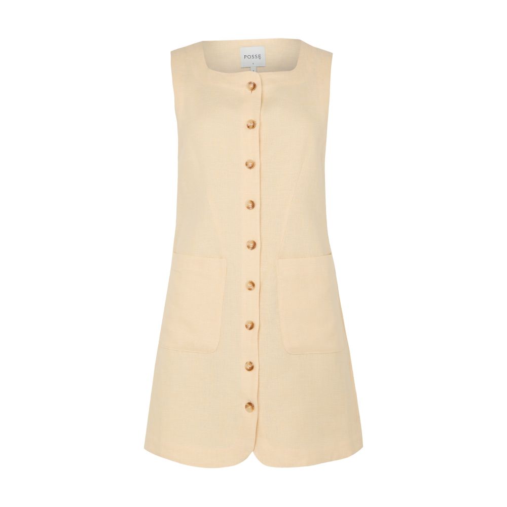 Emma button down mini dress thumbnail 7