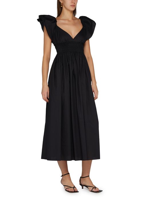 MATTEAU Flutter sleeve midi dress
