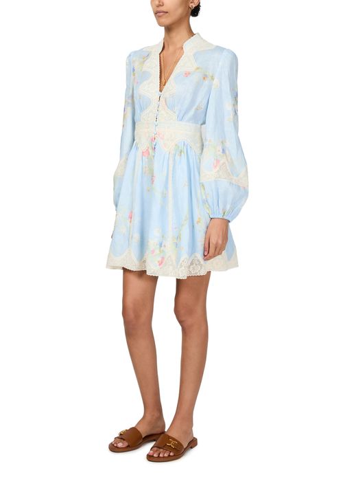 ZIMMERMANN Lucky lace plunge mini dress
