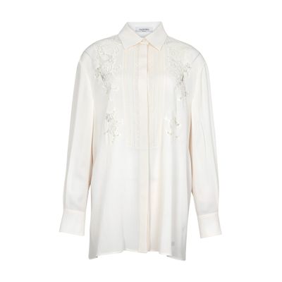 Shop Valentino Silk Shirt In A03