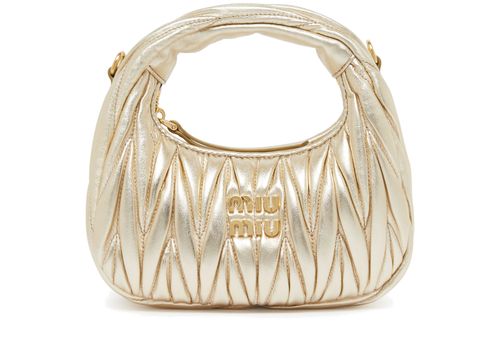 MIU MIU Wander quilted nappa hobo mini bag
