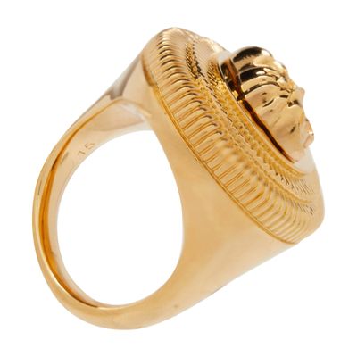 Shop Versace Medusa Biggie Ring In 3j000__gold