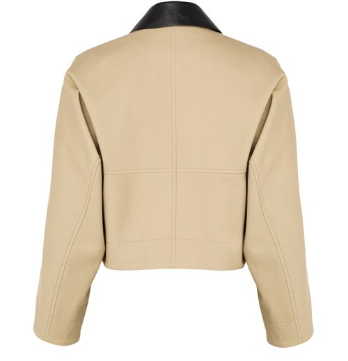 GIVENCHY Cropped pea coat in cotton and wool