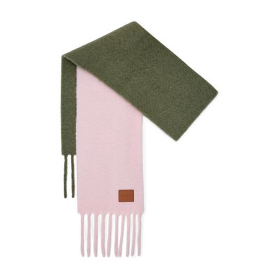Two-tone alpaca and wool scarf