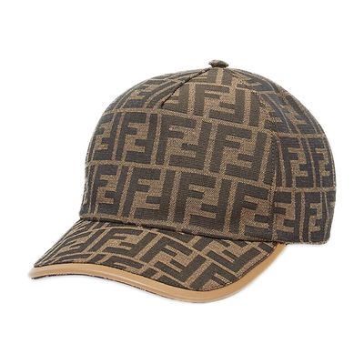 Shop Fendi Baseball Cap In Marron