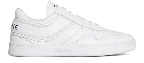 Celine Logo Printed Block Sneakers in White