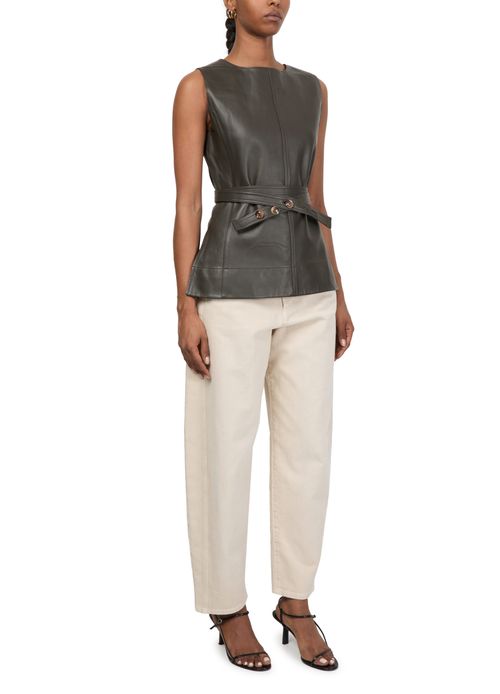 SOEUR Chance leather top