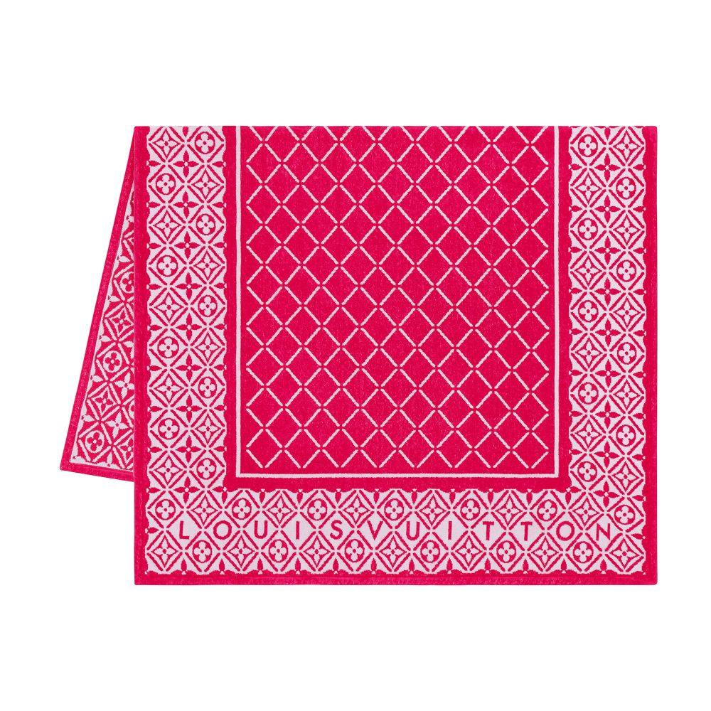 Monogram Flower Tile Beach Towel thumbnail 4