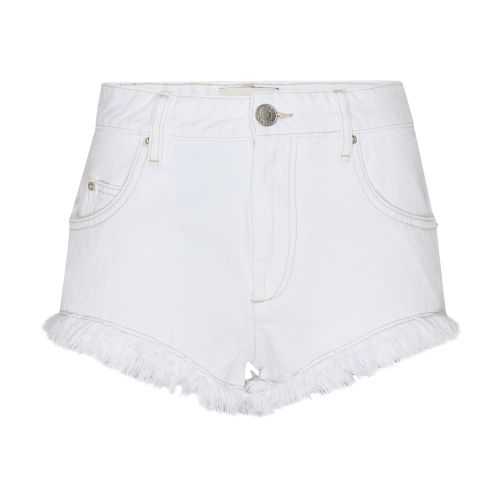 Shop Isabel Marant Eneidao Denim Shorts In White