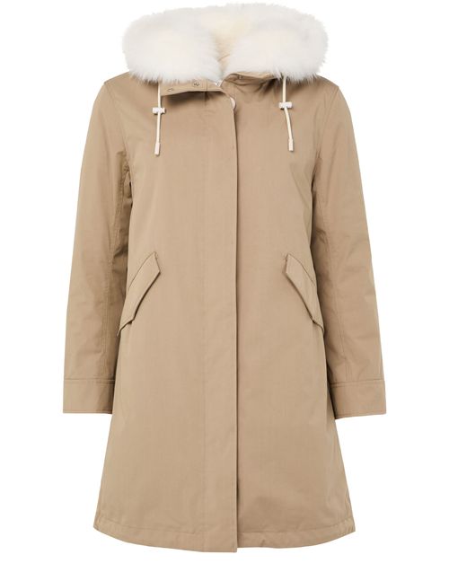 YVES SALOMON Cotton parka with a hood