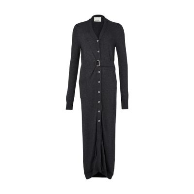 Isabel Marant Womens Anthracite Constance Robe Knitted Maxi Dress In Black