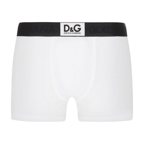 Two-way stretch cotton boxers with patch