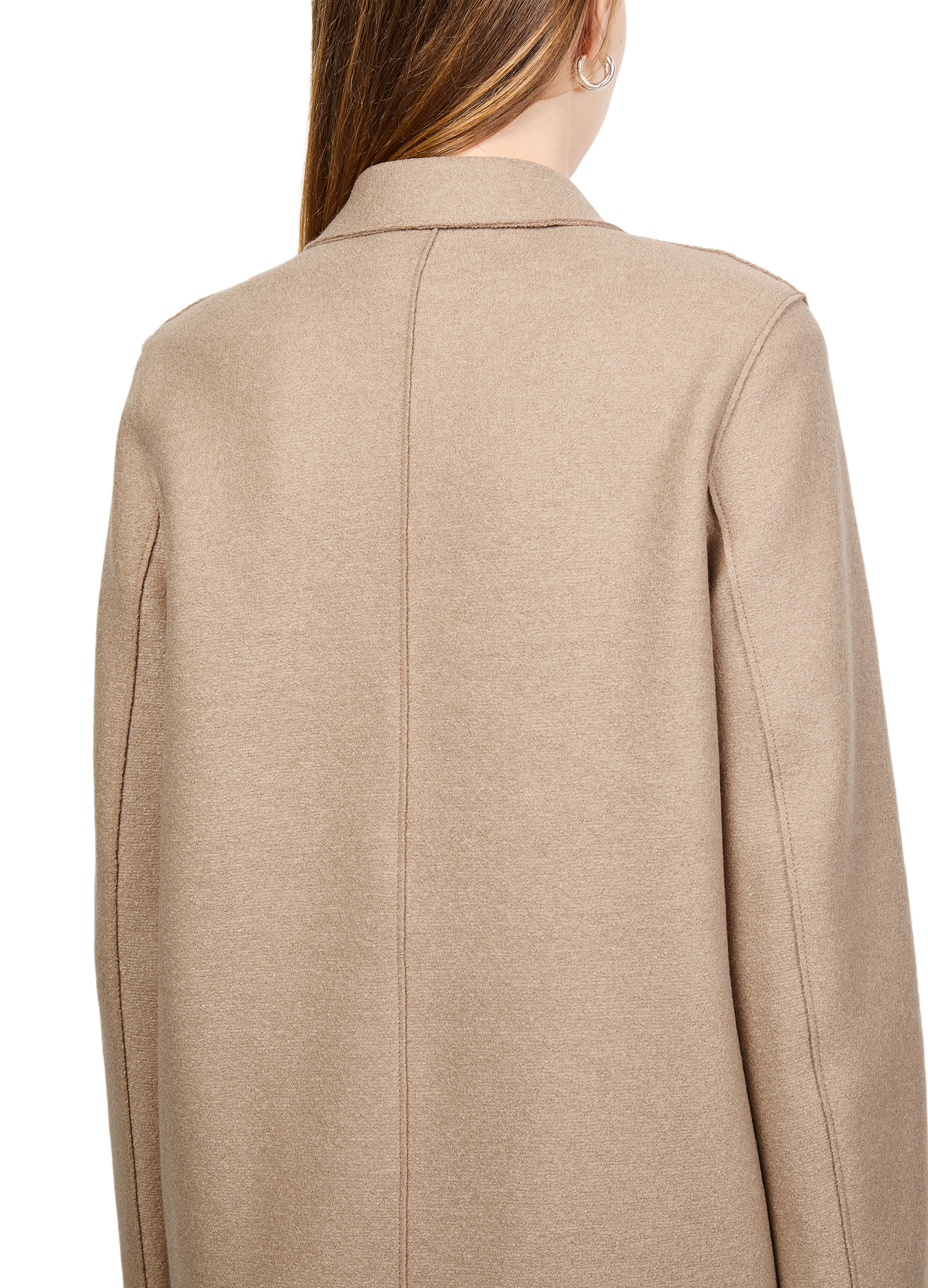 Cocoon pressed wool coat thumbnail 5