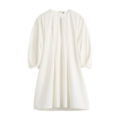 halter plain mini a-line pinafore dress Hendrix Halterneck A-Line Mini Dress Cream XL main image 1