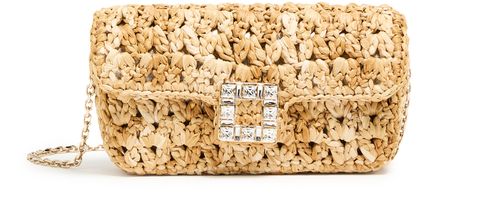 ROGER VIVIER Viv Jeu de Fille raffia clutch