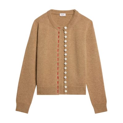 アーガイルクルーネックセーター 26ss CELINE キャメル