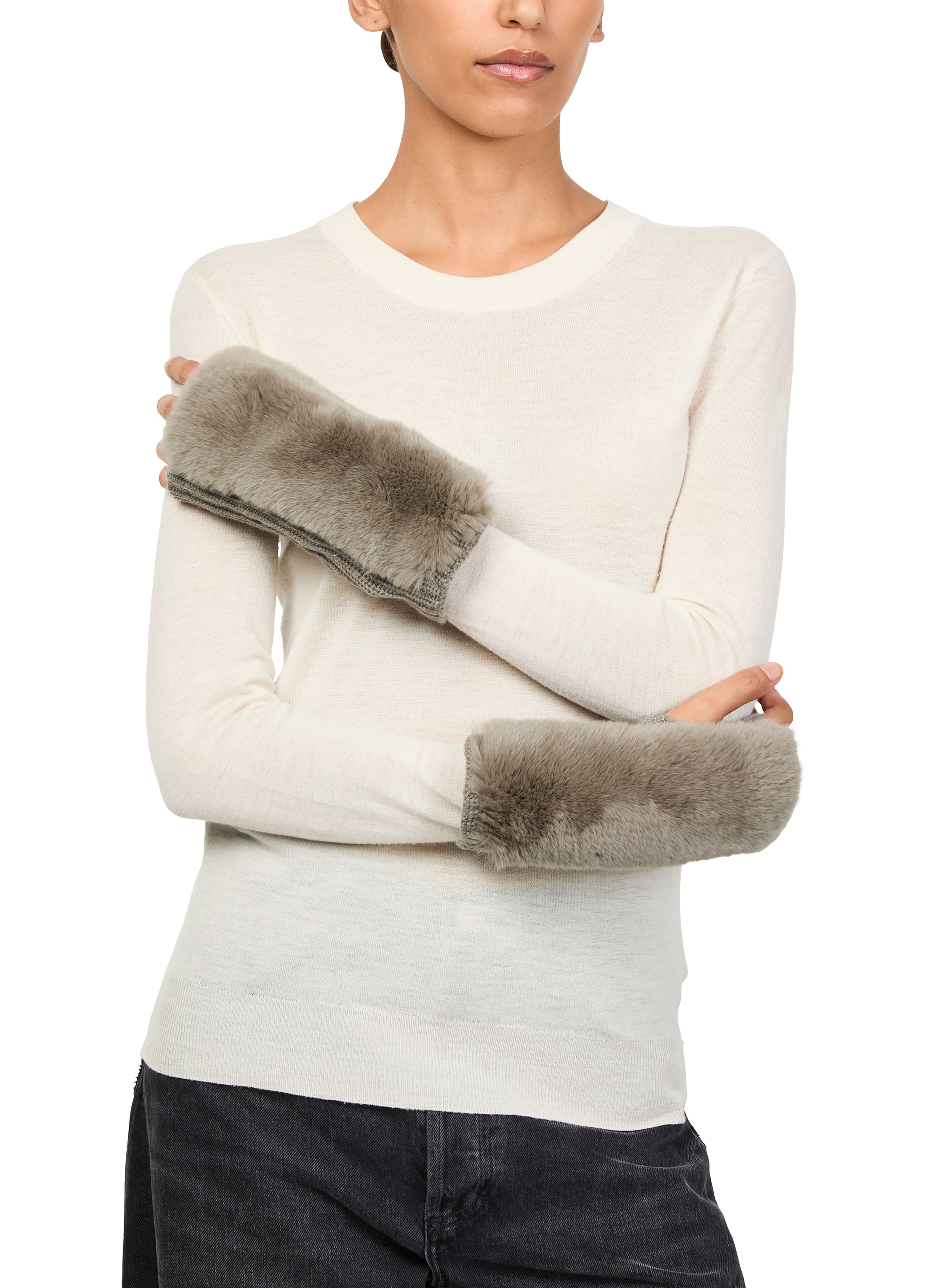 Rex rabbit fur mittens 5