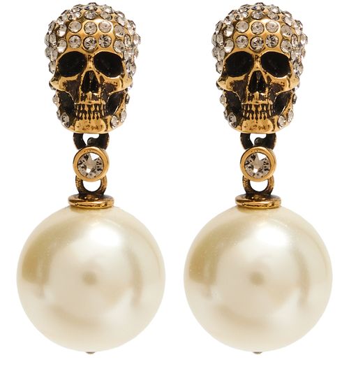 MCQUEEN Ohrringe Pave Skull