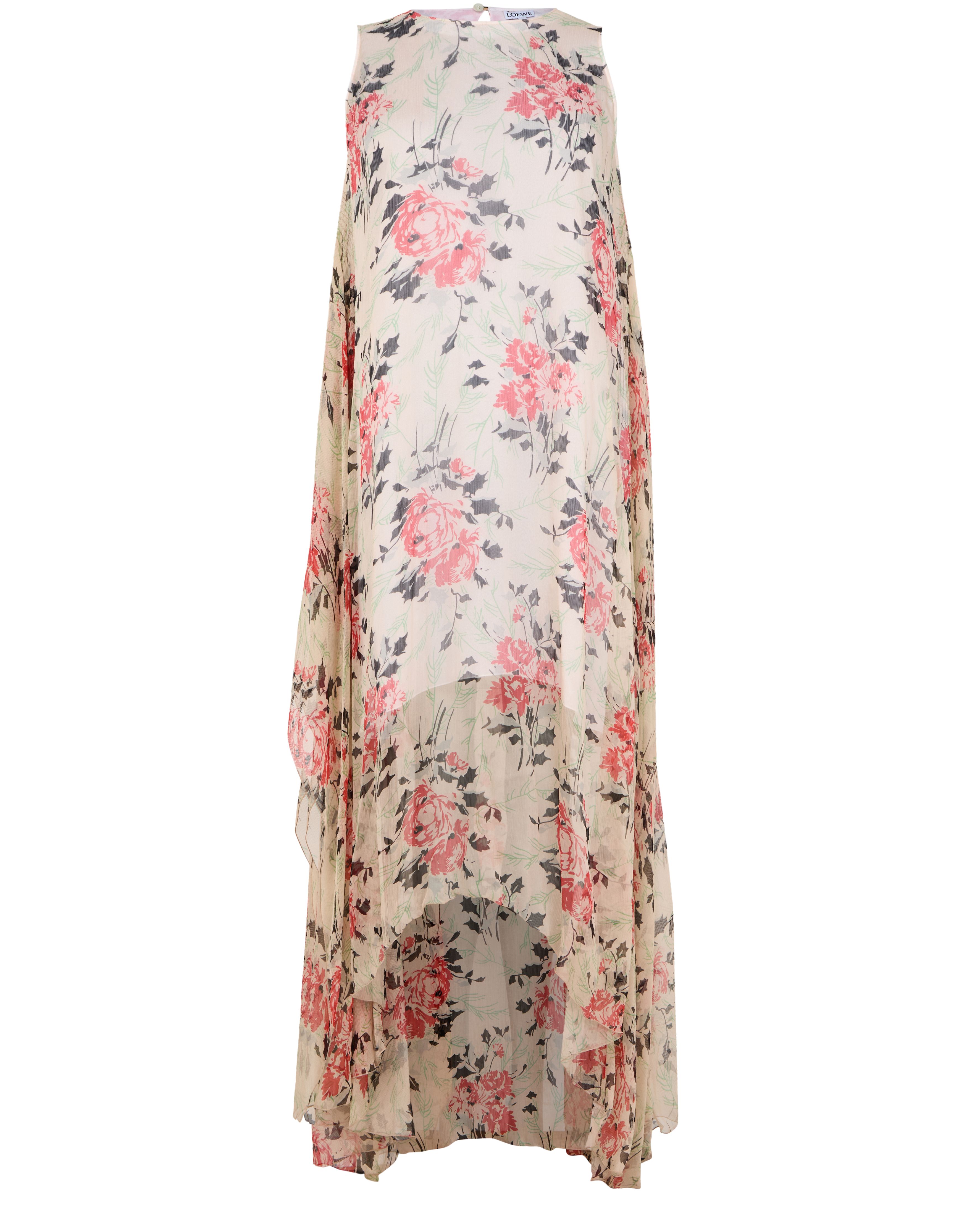 Asymmetrical floral print dress