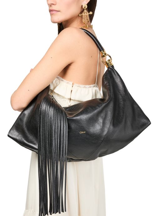 CHLOE Sac Foulard en cuir grainé
