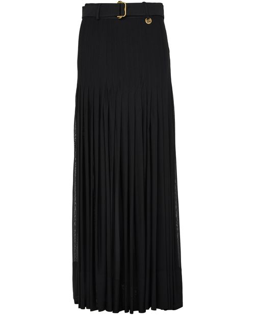 BURBERRY Pleated cotton skirt