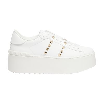 Valentino Garavani Rockstud Platform Sneakers In 0bo