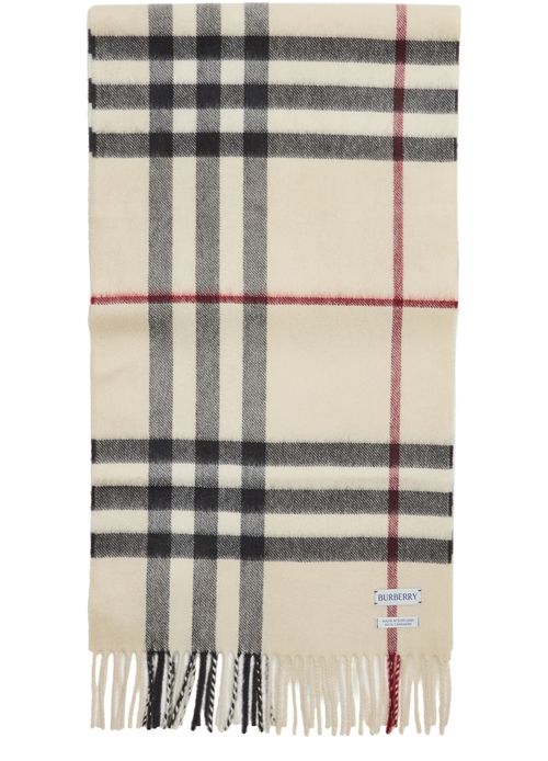 BURBERRY Check cashmere scarf