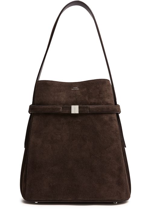 TOTEME Belted suede bucket bag