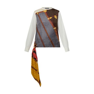 Louis Vuitton Trunk Print Pullover In Blue