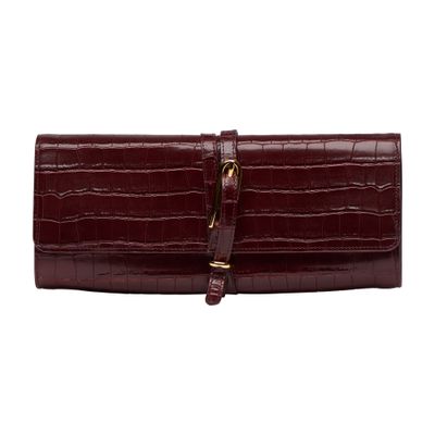Liffner Belted Clutch In Burgundy