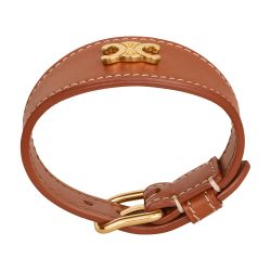 【CELINE 】 Les Cuirs Celine bracelet Women's Les Cuirs Celine bracelet in calfskin and brass with
