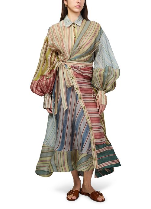 ZIMMERMANN Gestreiftes Midikleid Rebellion