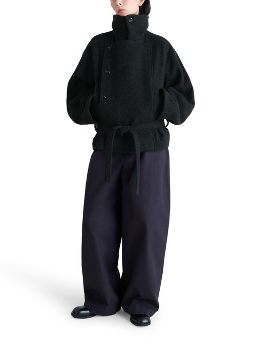LEMAIRE Short asymmetrical bathrobe coat