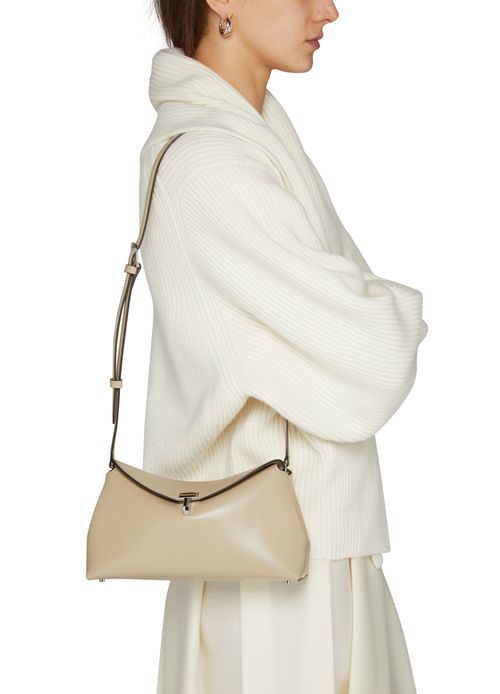 TOTEME T-Lock leather clutch