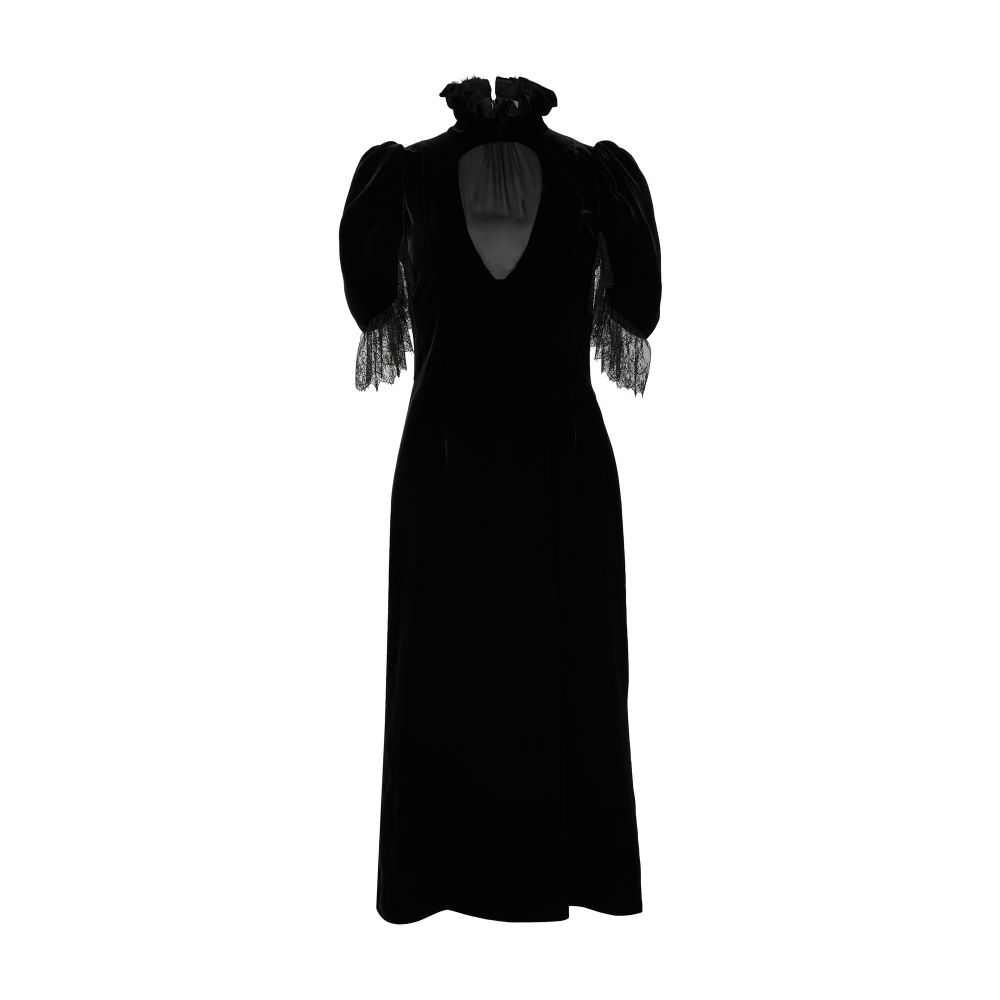 Flowing velvet midi dress thumbnail 7