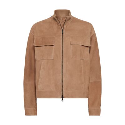Brunello Cucinelli Couture Suede Jacket In Brown
