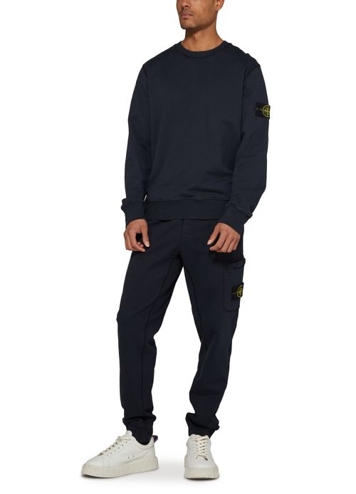 STONE ISLAND Fleece pants with logo patch