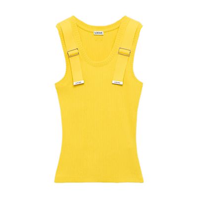 Loewe Cotton Tank Top In Yellow