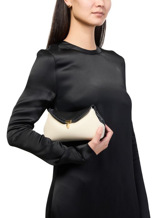 TOTEME T-Lock mini embroidered leather pouch